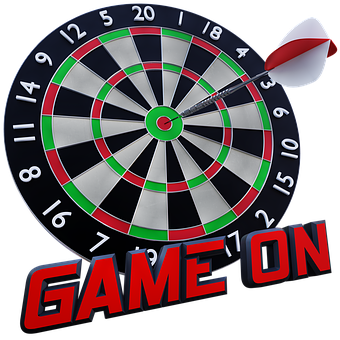 Perfect Dart Game On Target PNG with transparent background