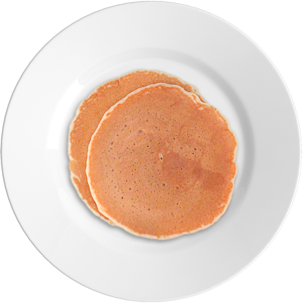 Perfectly Cooked Single Pancakeon Plate