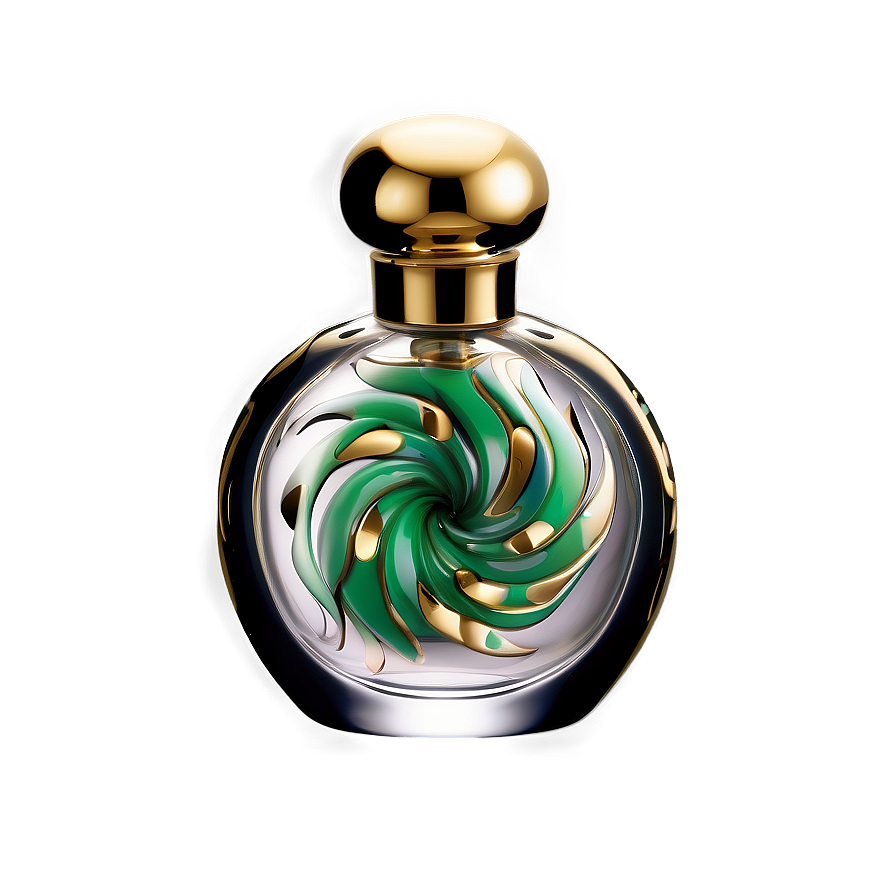 Perfume Bottle With Swirl Patterns Png Che