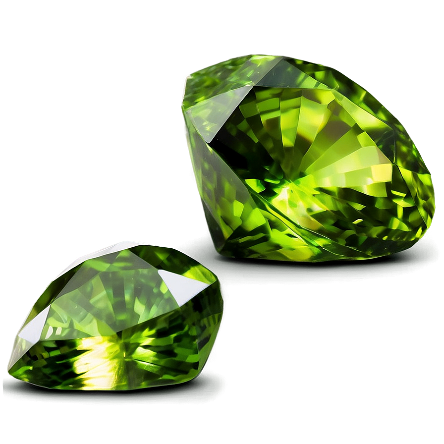 Peridot On White Background Png Bym