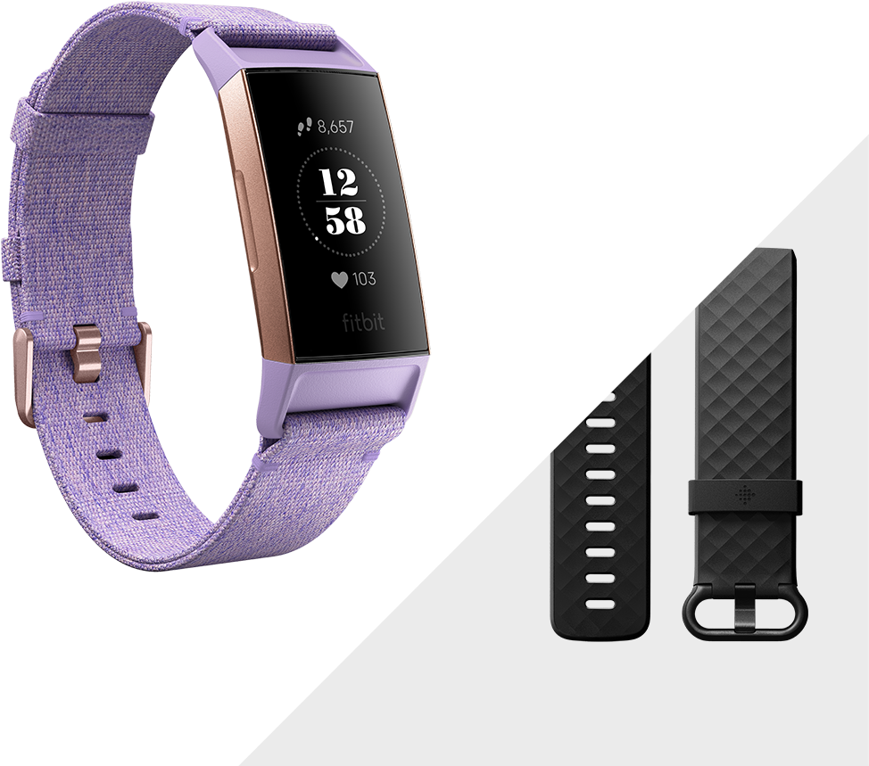Fitbit Charge 3 Woven Band Periwinkle, HD Png Download PNG with transparent background
