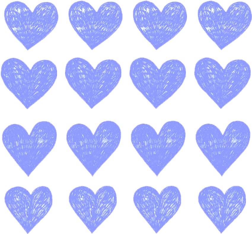 Periwinkle Hearts Pattern