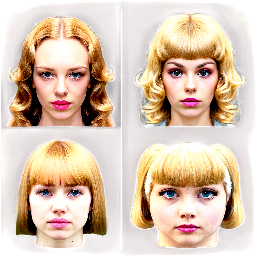 Perm Hairstyle Transformation Png Nns3