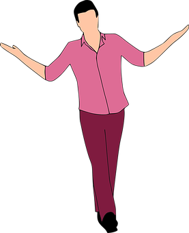 Person Balancing Act Vector PNG with transparent background