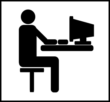 Person Computer Icon PNG with transparent background