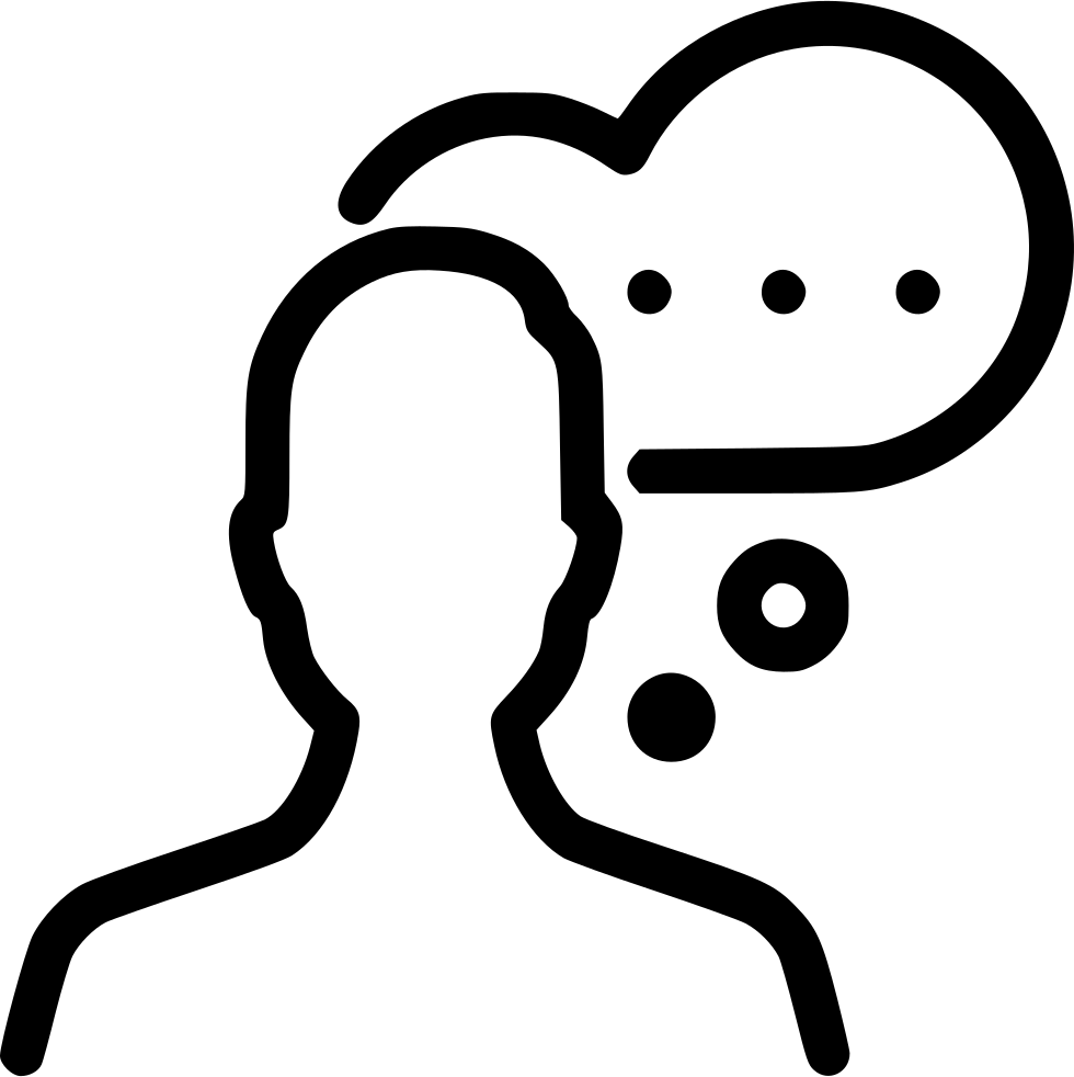 Person Dreaming Silhouette Icon PNG with transparent background