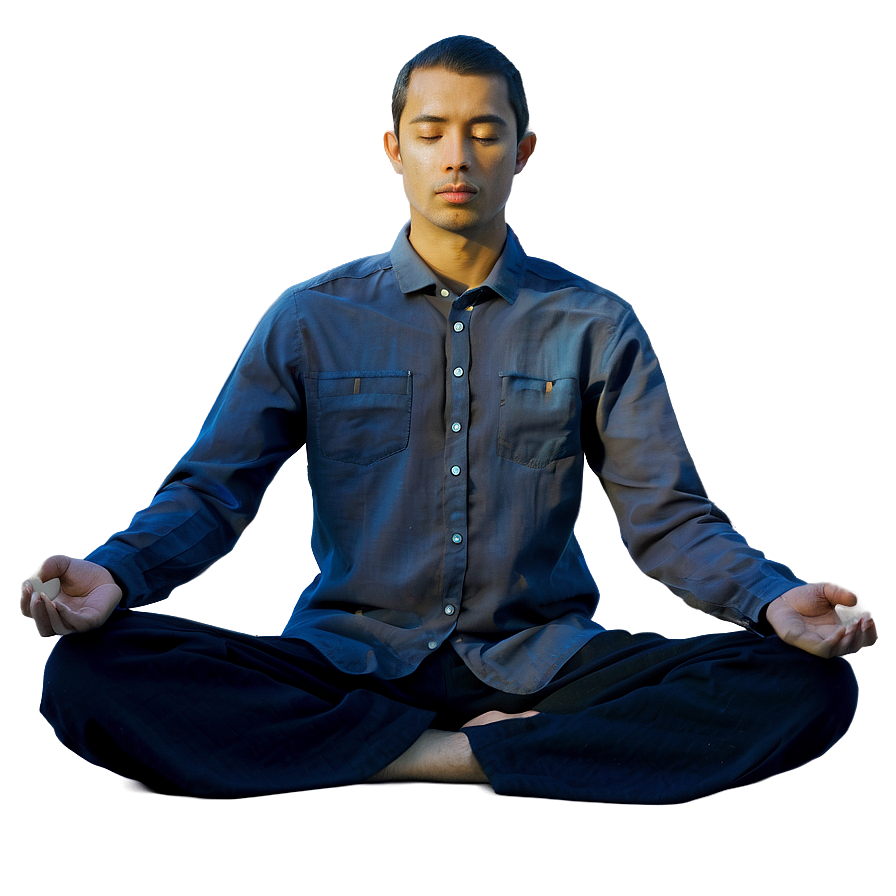 Person Meditating Png 8