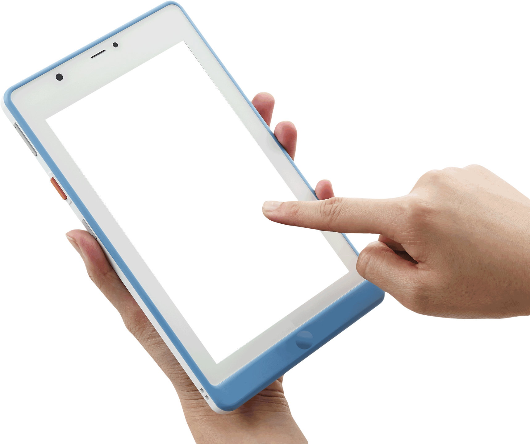 Person Using Tablet Transparent Background