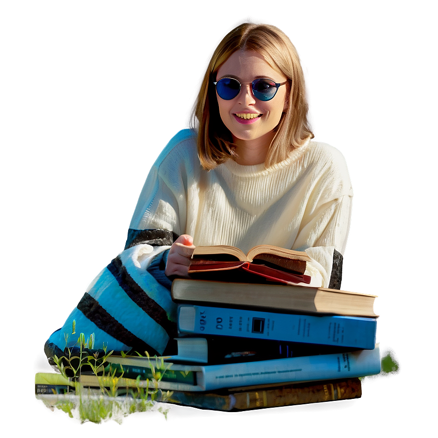 Person With Book Png Wmw