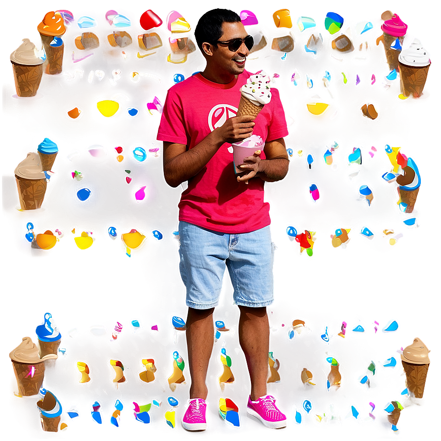 Person With Ice Cream Png 05042024