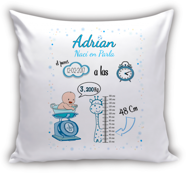 Personalized Baby Birth Information Pillow