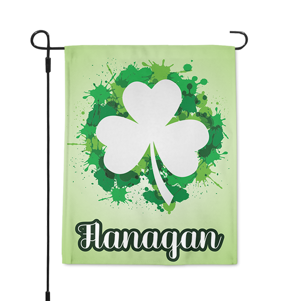 Personalized Shamrock Garden Flag