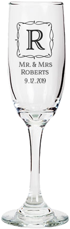 Personalized Wedding Champagne Flute