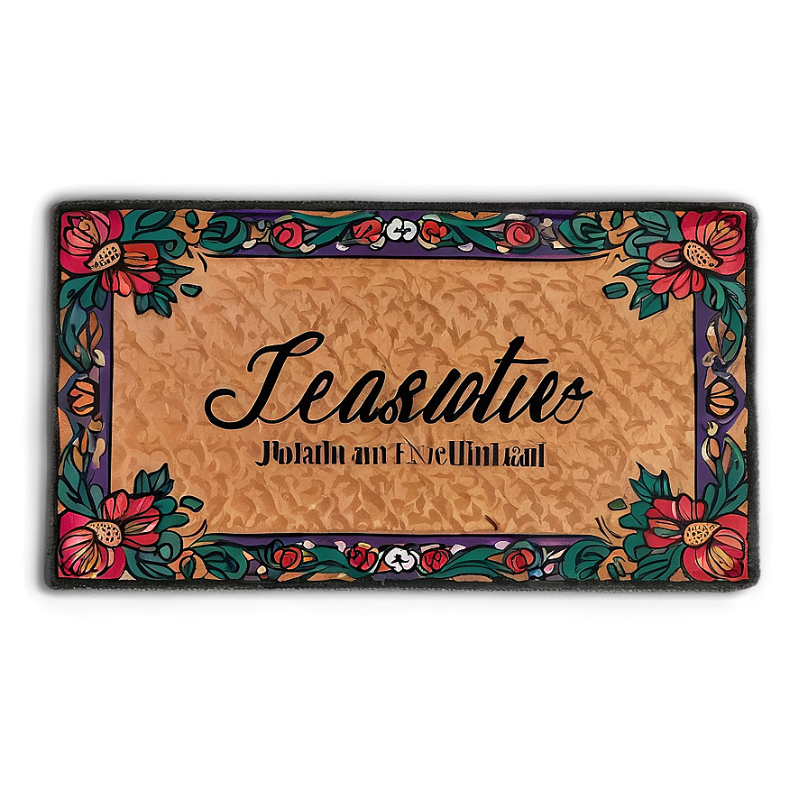 Personalized Welcome Mat PNG nim PNG with transparent background