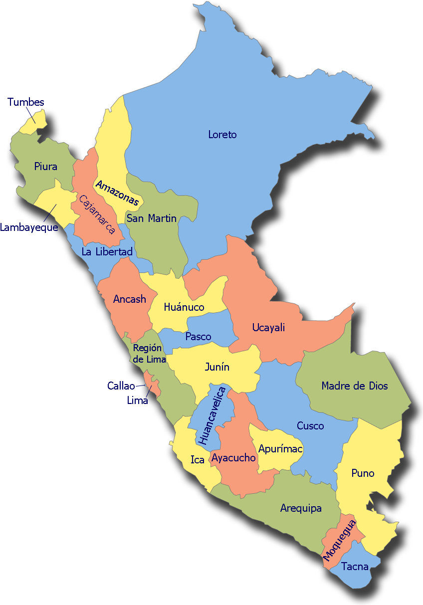 Peru Administrative Divisions Map