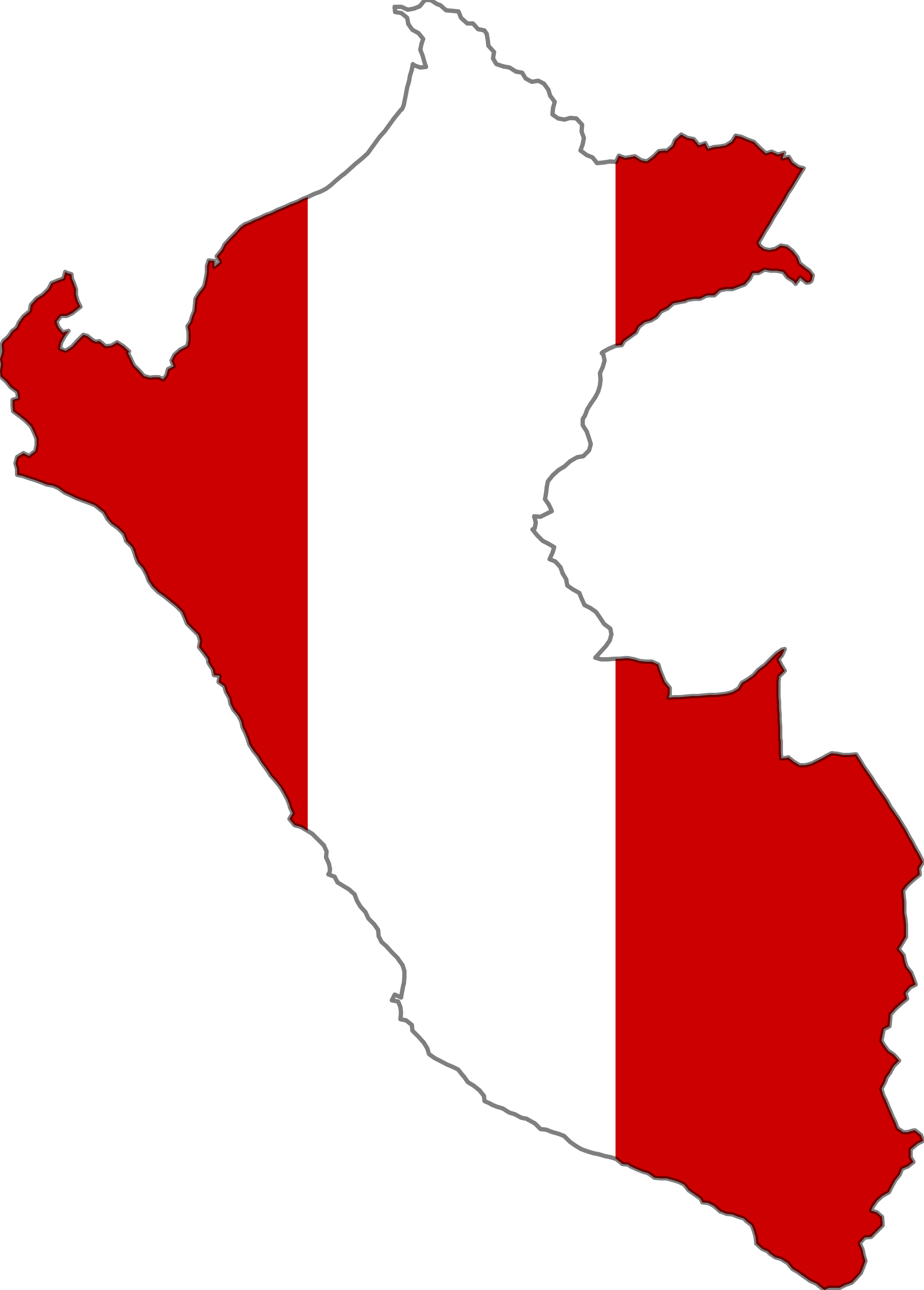Peru Flag Map 1 Large Map - Peru Flag Map, HD Png Download PNG with transparent background