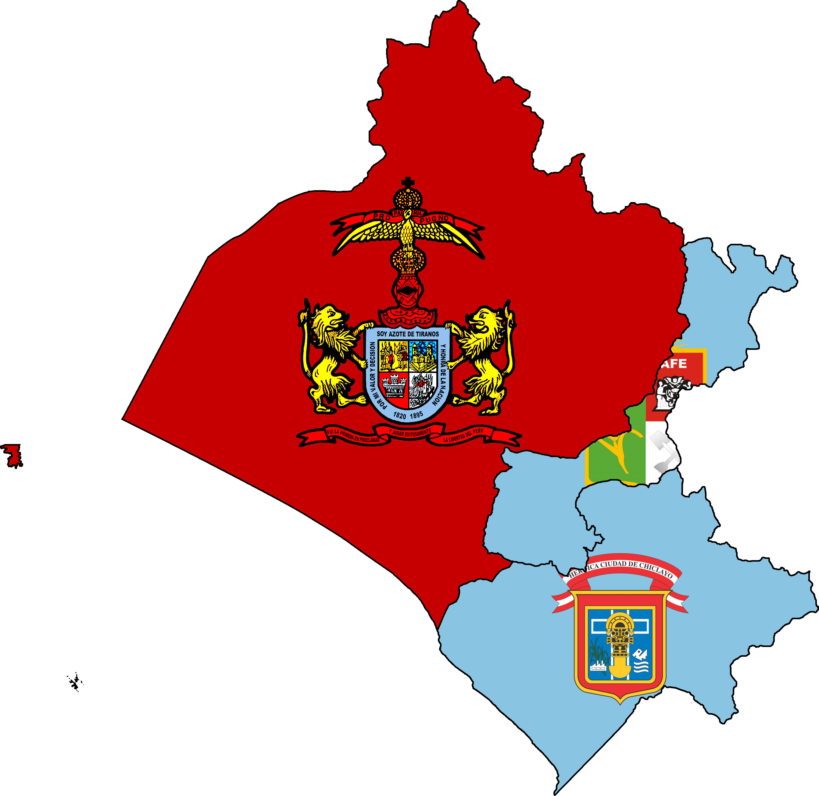 Flag Map Of Provinces Of Lambayeque - Flag Map Of Peru Provinces, HD Png Download PNG with transparent background