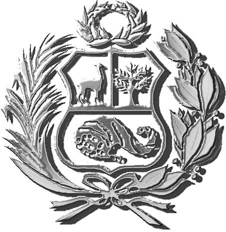 Coat Of Arms Of Peru Escudo Peruano Plata G - Peru Symbol Black And White, HD Png Download PNG with transparent background