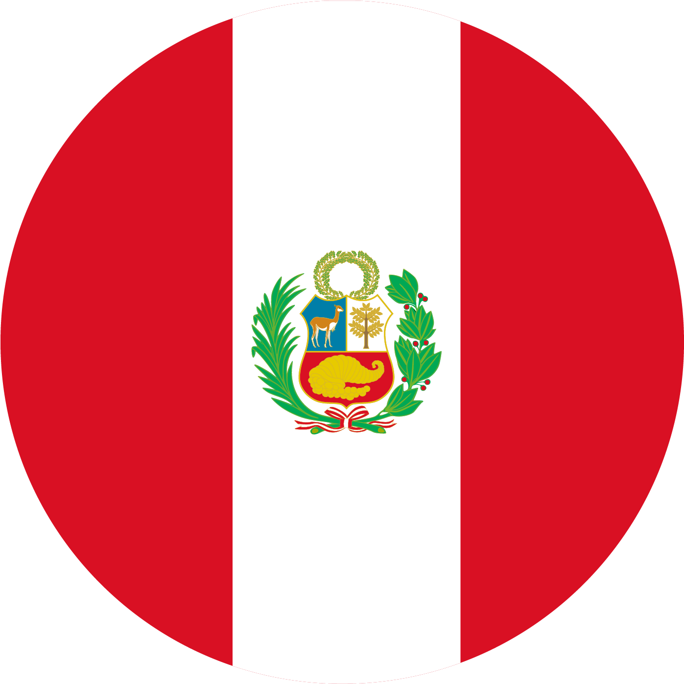 Peruvian National Flag Circle