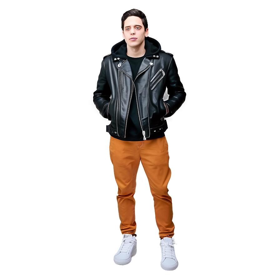 Pete Davidson In Leather Jacket Png Qxt80