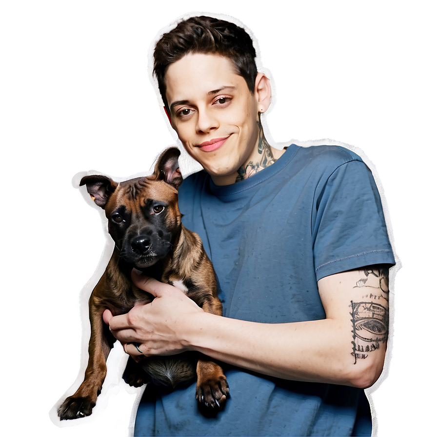 Pete Davidson With Dog Png 31