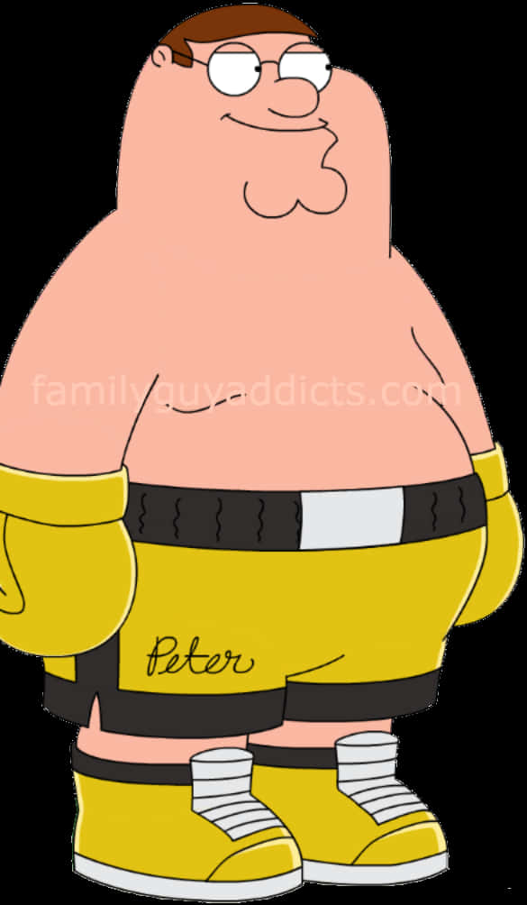 Peter Griffin Firefighter Costume PNG with transparent background