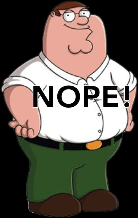 Peter Griffin Nope Meme PNG with transparent background