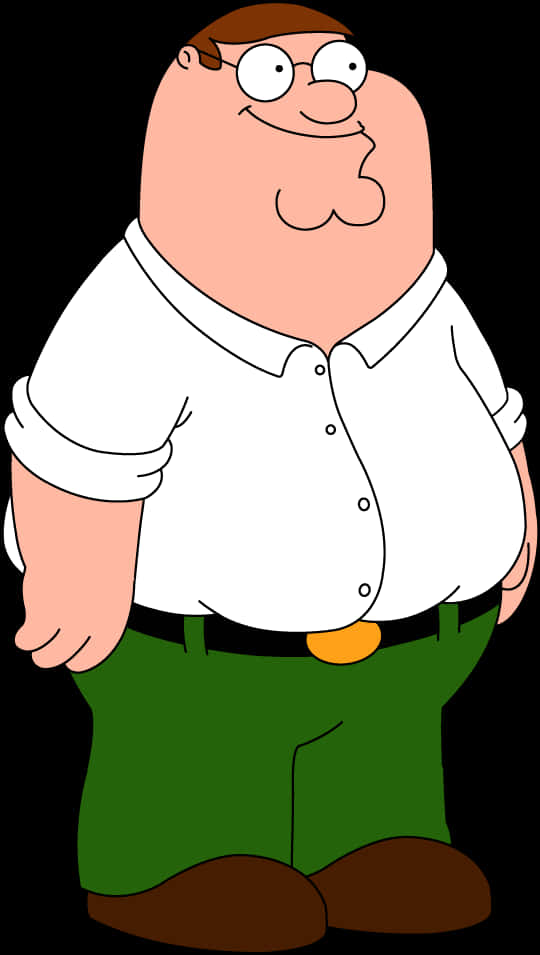 Peter Griffin Standing Smile PNG with transparent background
