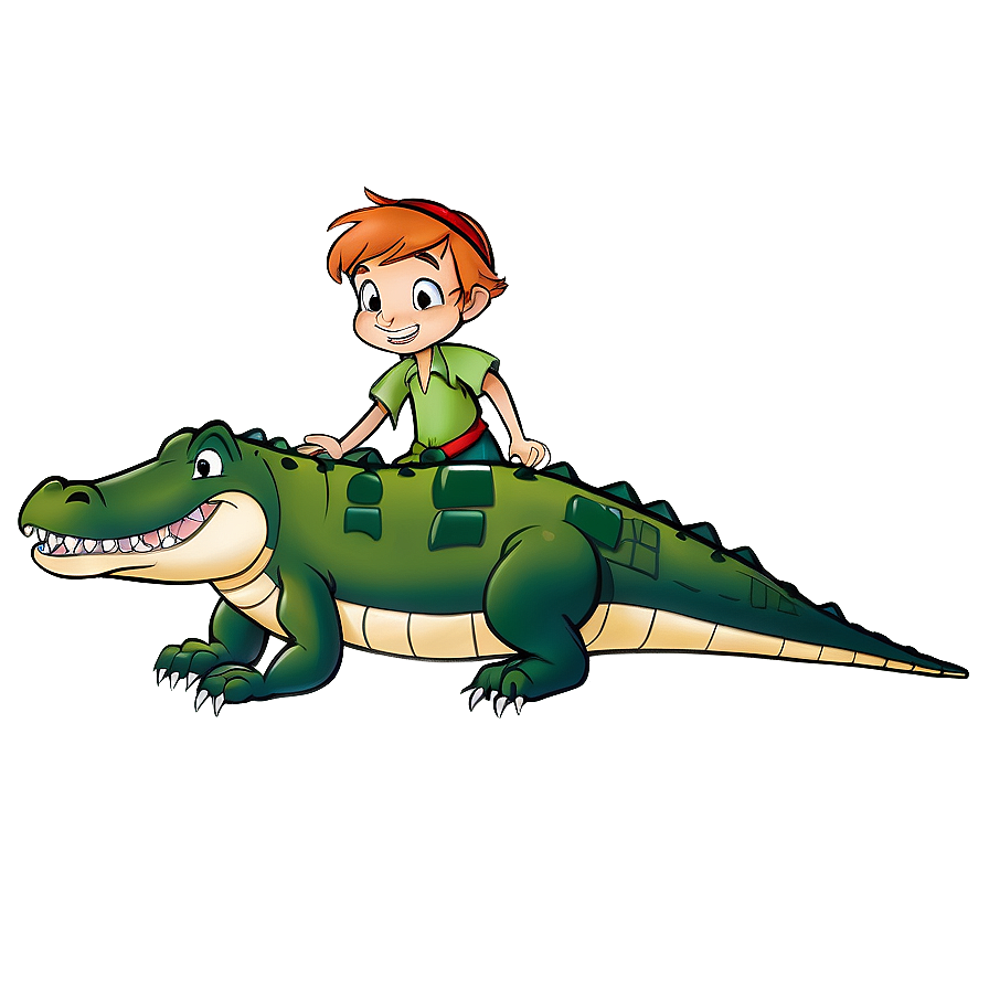 Peter Pan and Crocodile PNG 06112024 PNG with transparent background