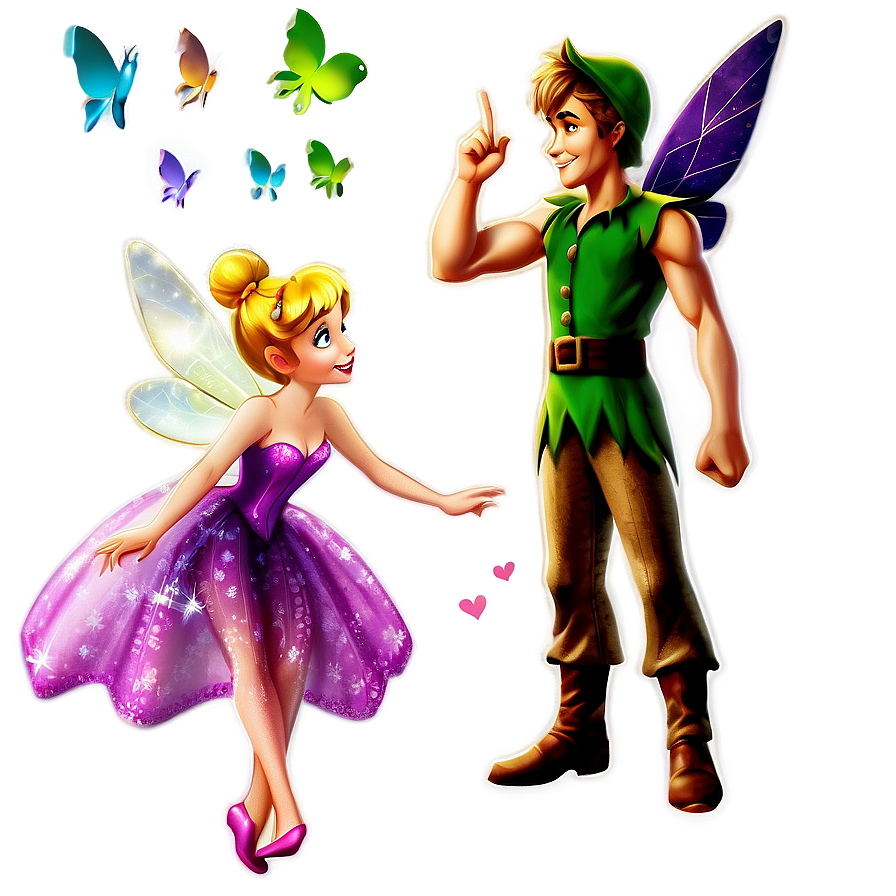 Peter Pan And Tinkerbell Png 06112024