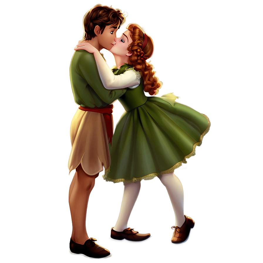 Peter Pan and Wendy Kiss PNG 30 PNG with transparent background