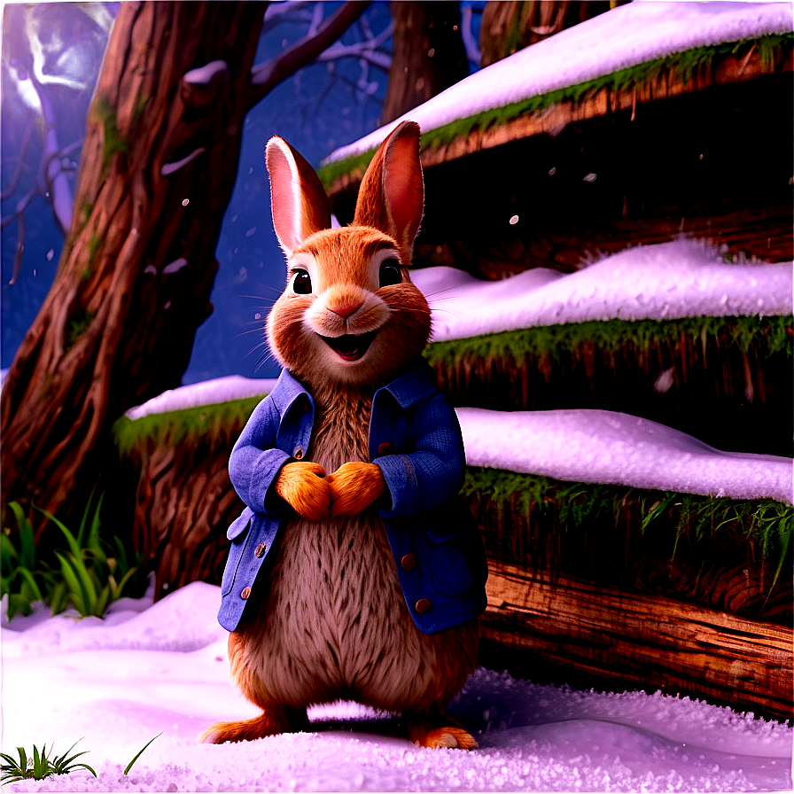 Peter Rabbit In The Snow Png Pfh48