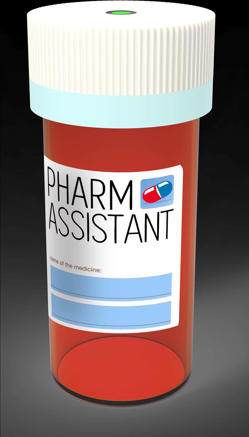 Pharm Assistant Pill Bottle PNG with transparent background