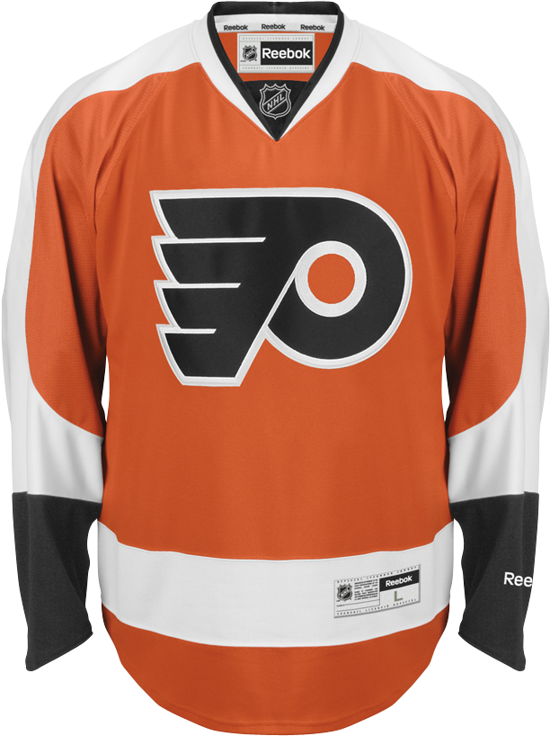Philadelphia Flyers Hockey Jersey PNG with transparent background
