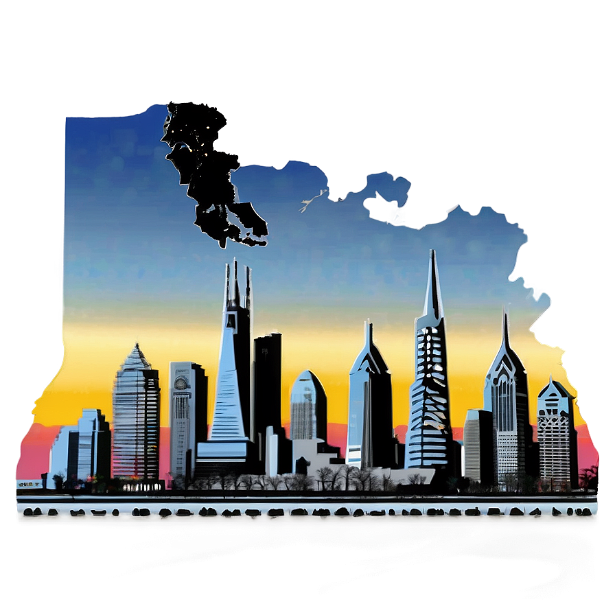 Philadelphia Skyline Outline Png 06252024