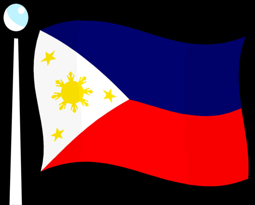 Philippine Flag Waving Illustration