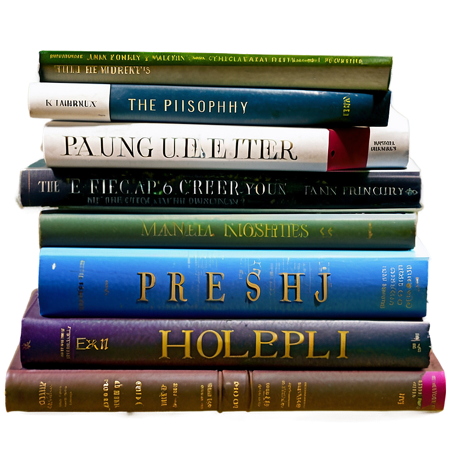 Philosophy Books Stack Png Uux