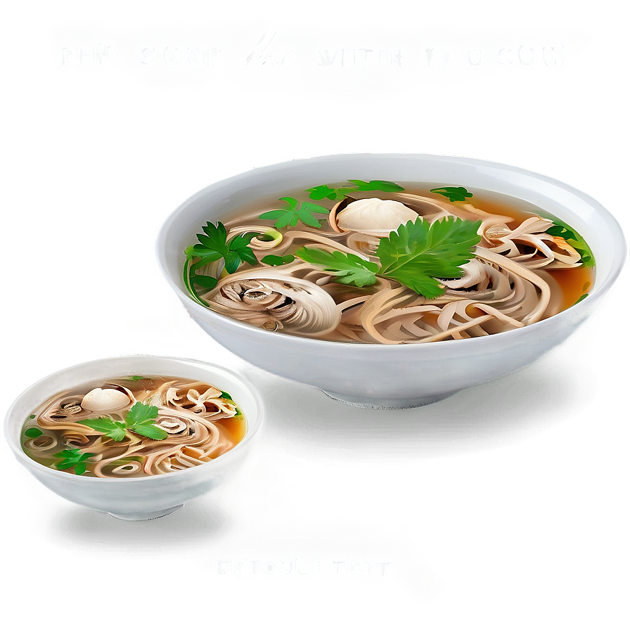 Pho Soup With Herbs Png 06202024