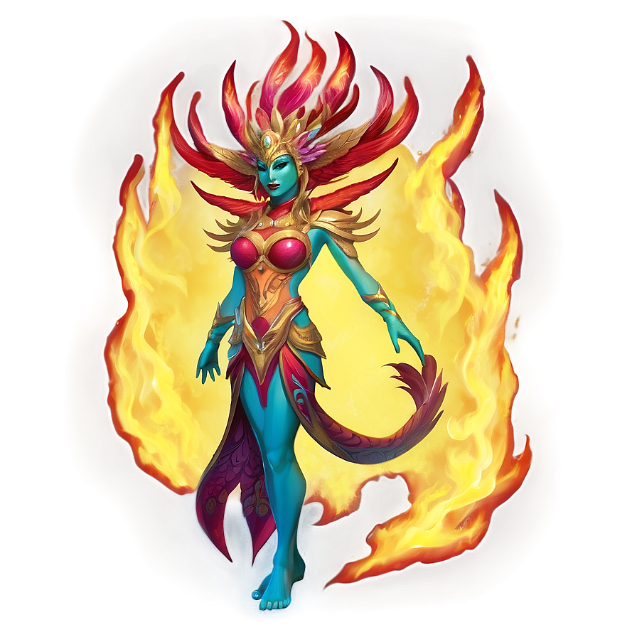 Phoenix Fire Goddess Png Aah37