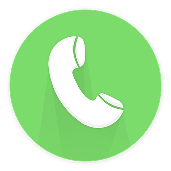 Phone App Icon Green Background PNG with transparent background