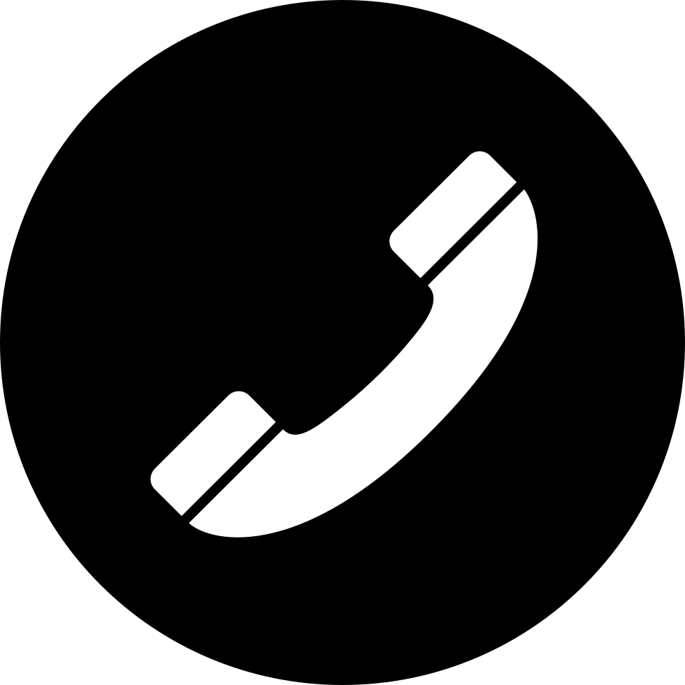 Phone Icon Black Circle Background