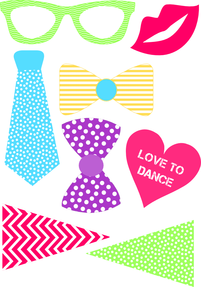 Photobooth Props Collection PNG with transparent background