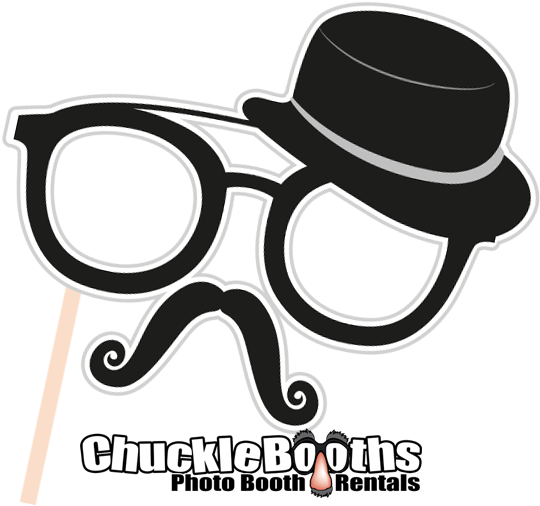 Photobooth Props Glassesand Hat PNG with transparent background