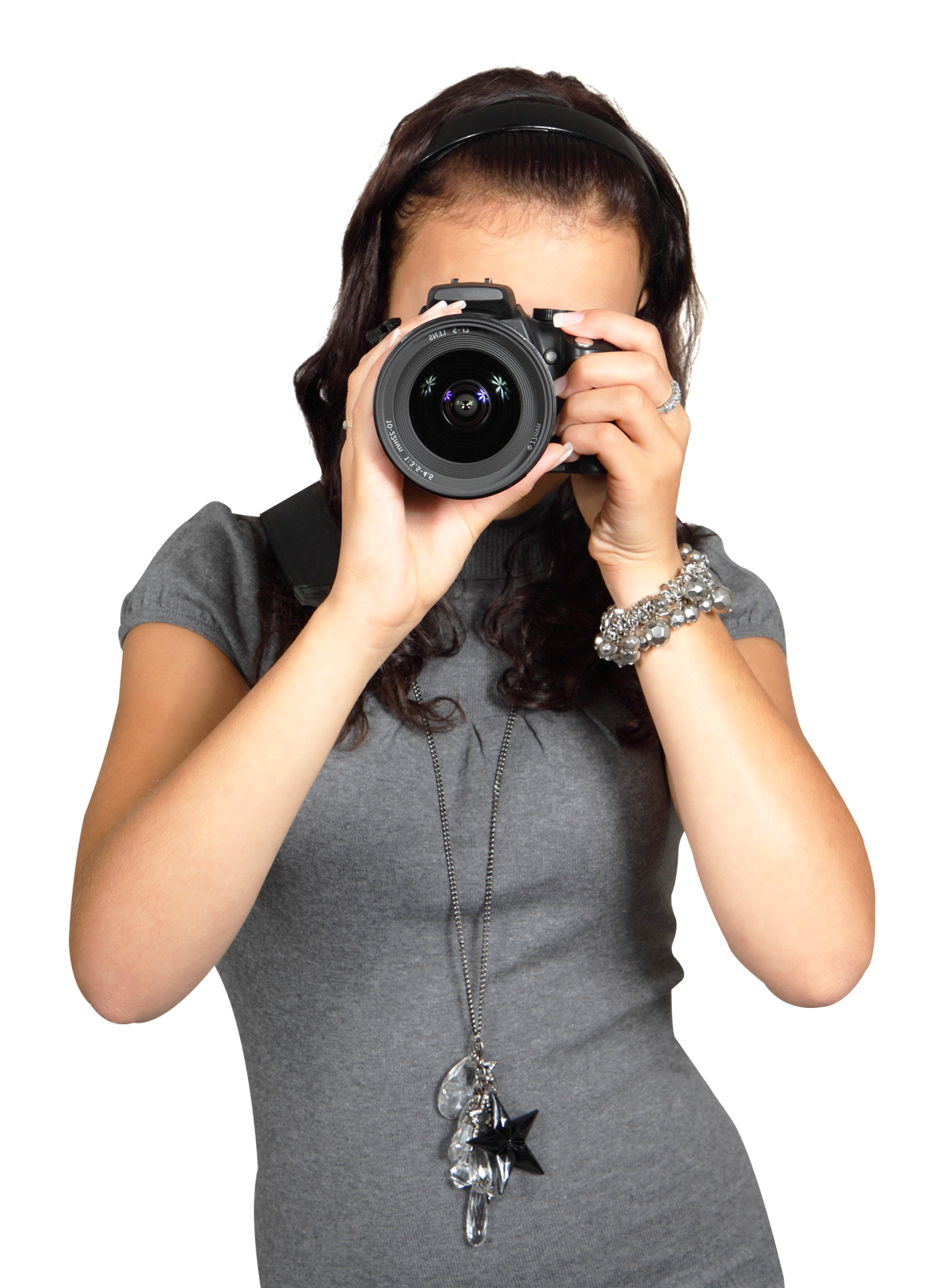 Photographerin Action PNG with transparent background