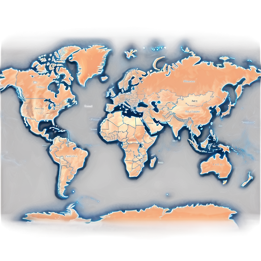 Physical World Map Vector Png Tnv