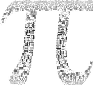 Pi Symbol Composedof Numbers