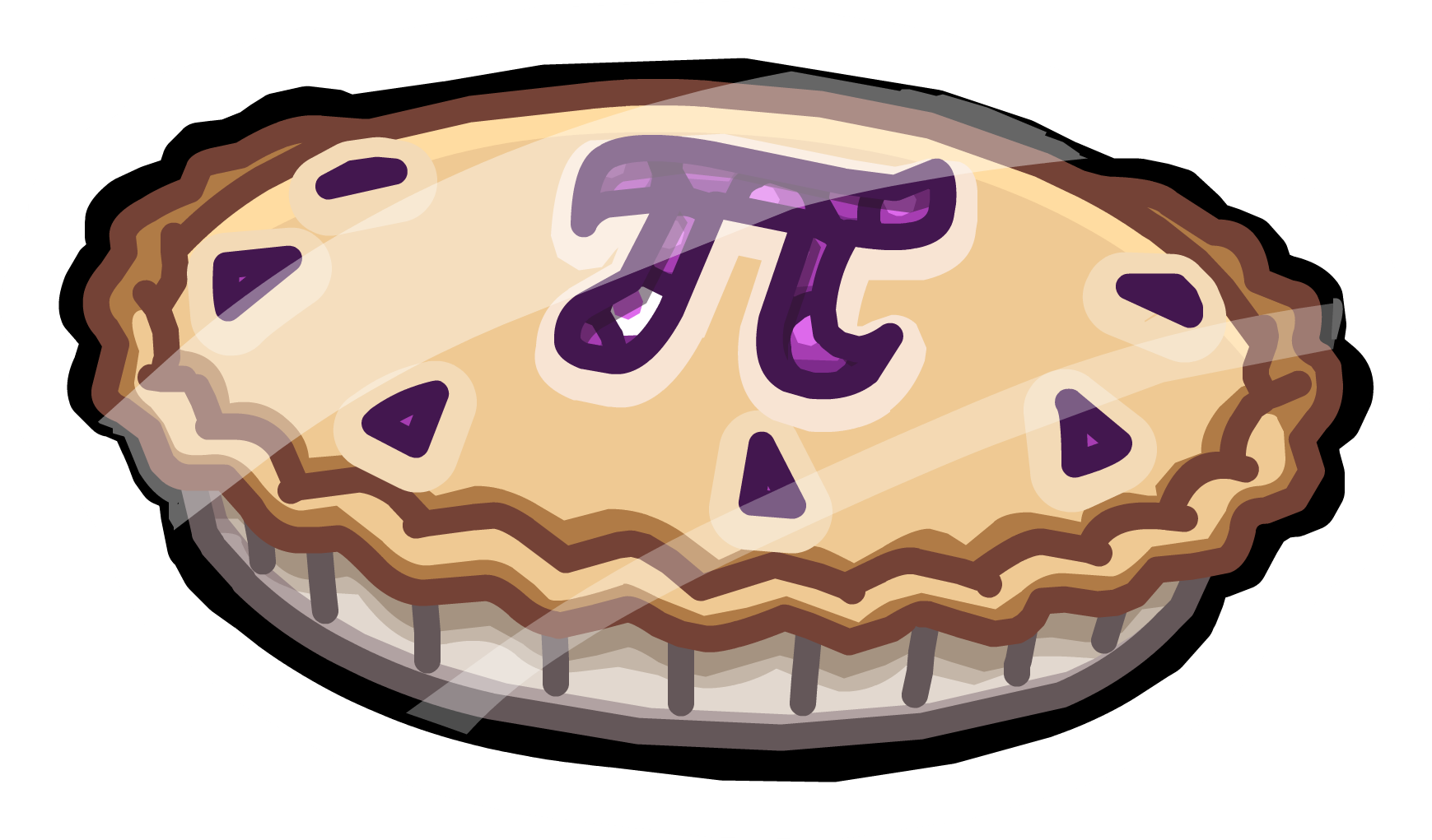 Pi Symbol Decorated Pie