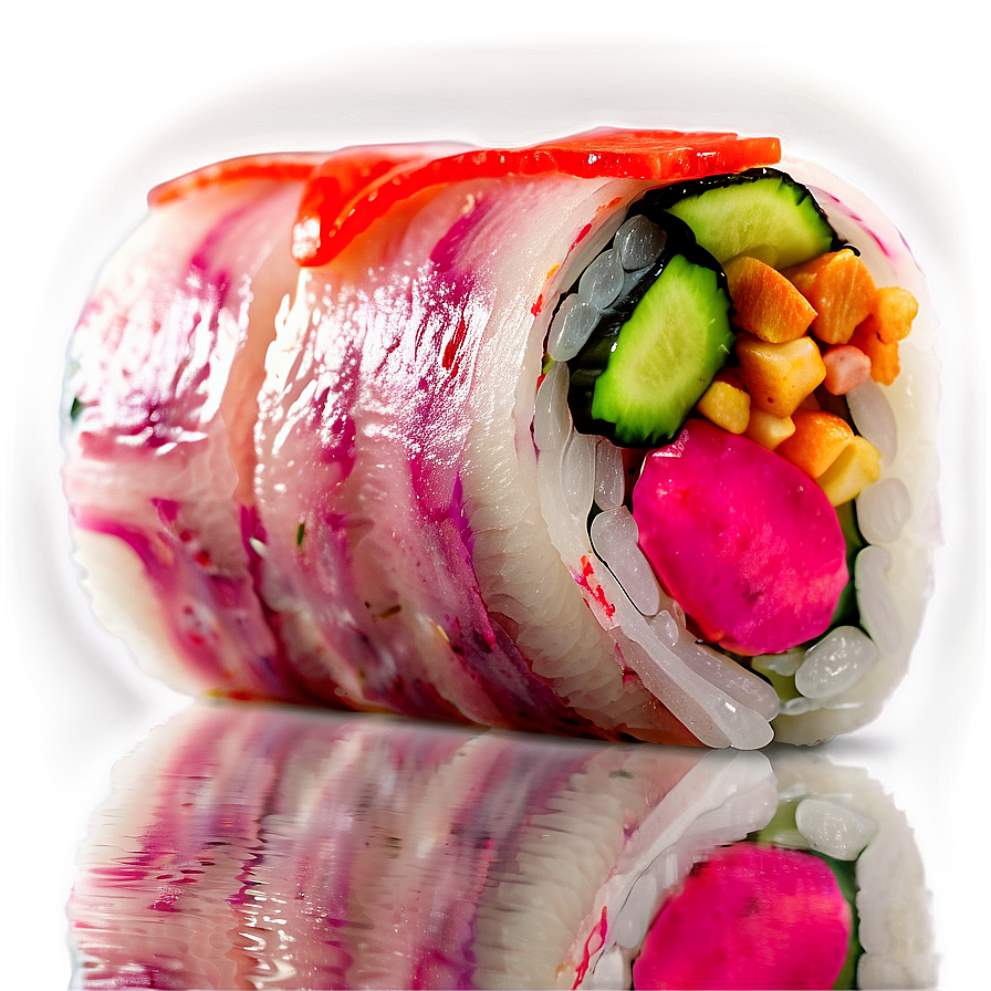 Pickled Radish Sushi Roll Png 06282024