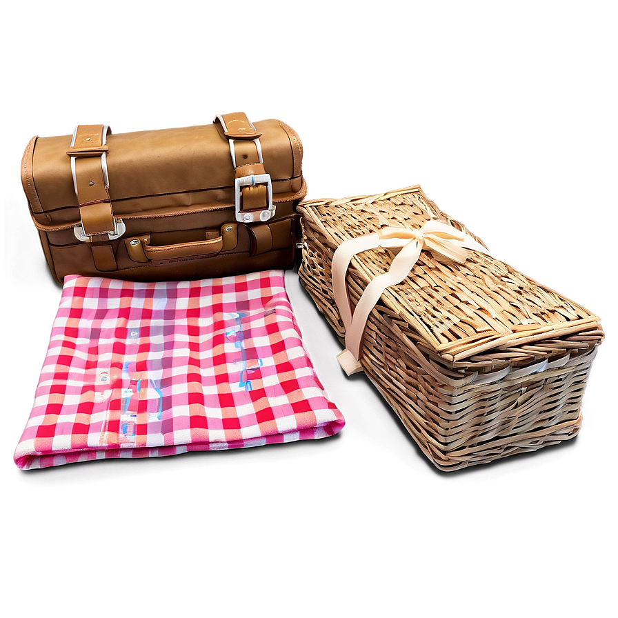 Picnic Blanket And Basket Set Png Lfg70