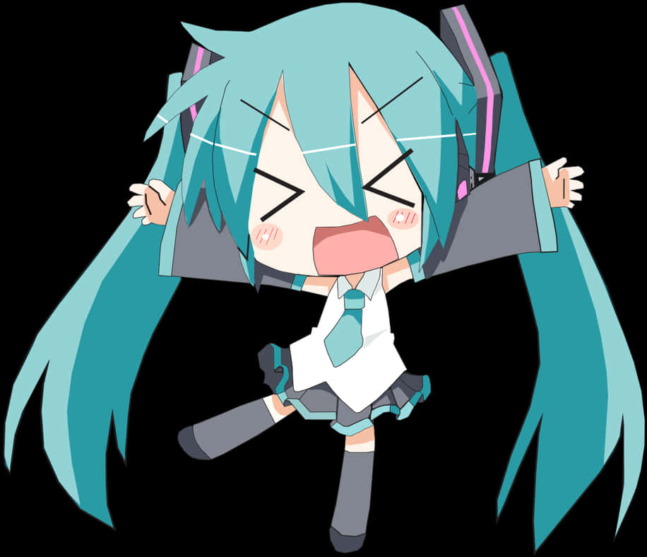 Picture - Anime Chibi Hatsune Miku, HD Png Download PNG with transparent background